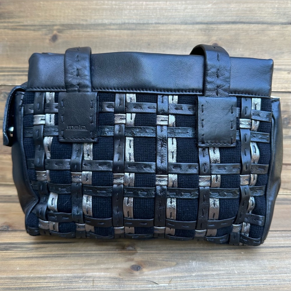 Malo Woven Stitched Leather Handbag